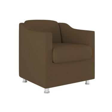 Imagem de Poltrona Bia Decorativa Reforçada Recepção Clinica Salão Sala De Estar Suede