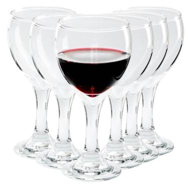 Imagem de Conjunto 6 taças de vidro acqua água vinho suco refri 300ml