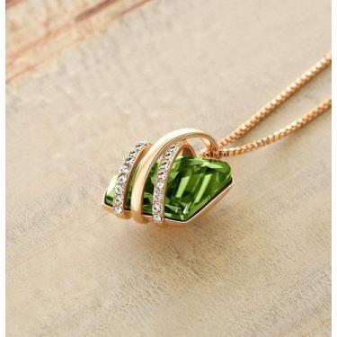 Imagem de Colar de pingente de pedra de desejo com cristal de pedra de nascem, 1