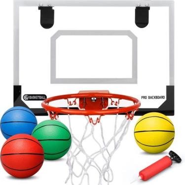 Imagem de Cesta de basquete de salão Dilabnba Mini com 4 bolas e bomba