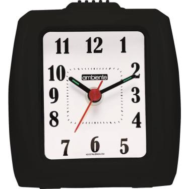 Imagem de Despertador Quartz Ambiente Ref: 1600-034 Preto Retangular