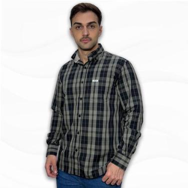 Imagem de Camisa Wrangler Manga Longa Preta Original Xadrez Rodeo New, Preto, M