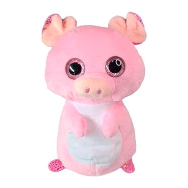 Imagem de Bicho De Pelúcia Partes Brilhantes Selva Safari Fazenda Olho Com Brilho Diversos Modelos 20Cms - Brinquedo Cestas Nicho E Decoração (Porco)