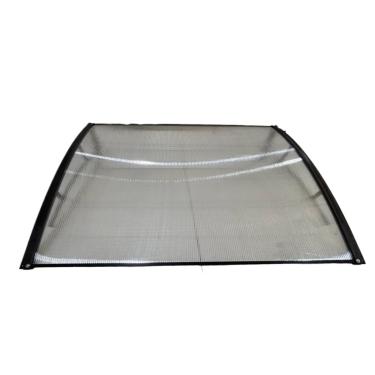 Imagem de Toldo Policarbonato 100 a 200x70cm Alta Resistência, Proteção UV e Suportes em ABS Reforçado (Preto Transparente,120x70)