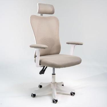 Imagem de Cadeira de Escritório Stoel Sync Ergonômica Design Reclinável Suporte Lombar Ajustável Mesh Respirável Encosto de Cabeça (Cinza)