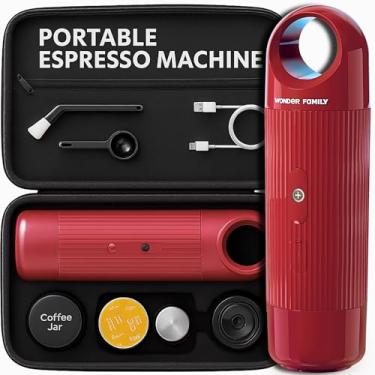 Imagem de Cafeteira portátil para viagens – cafeteira com 5 xícaras com água fria, 150 xícaras com água pré-aquecida – Máquina de café Expresso para solos, cápsulas DG e NS – Máquina de café expresso automática