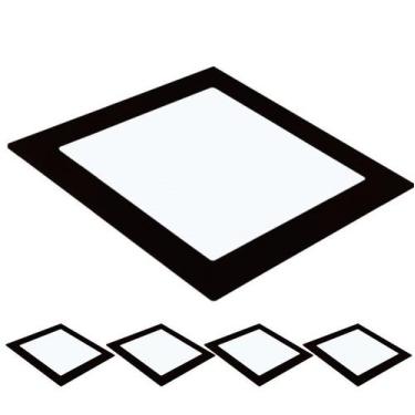 Imagem de Kit 5 Painéis Plafon Led Embutir Quadrado Preto 12w Frio 6500k - Maxxy