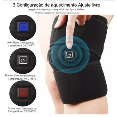 Imagem de Joelheira Aquecida Elétrica Massagem Relaxamento Muscular - - PS TECH