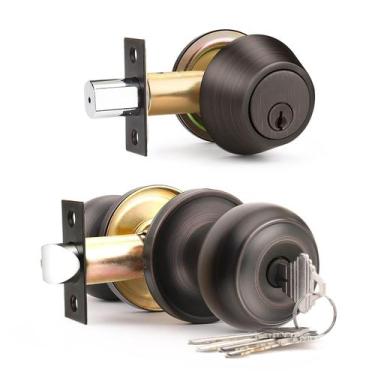 Imagem de Fechadura de porta Brotima Keyed Alike, maçaneta frontal e fechadura