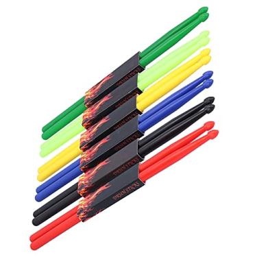 Imagem de RiToEasysports Pacote de Baquetas de Nylon 5a Profissional Leve Antiderrapante para Crianças Adultas, Conjunto de Baquetas de 6 Pares para Iniciantes, Várias Cores Atraentes