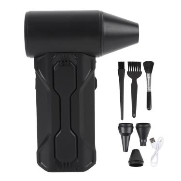 Imagem de Ventilador turbo espanador de ar elétrico 160000 RPM sem fio reutilizável motor sem escova de alta velocidade 3 velocidades de ajustáveis ​​para carro de computador ao ar livre