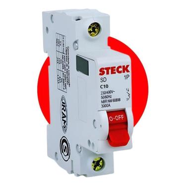 Imagem de Disjuntor Steck Unipolar Mono 10A 16A 20A 25A 32A 40A 5 10A