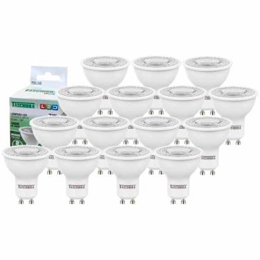 Imagem de Kit 15 Lâmpada De Led Dicróica 7w Gu10 Taschibra Mr16 4000k