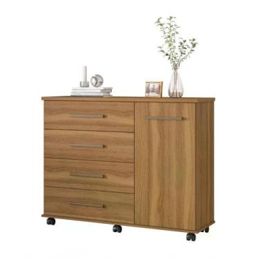 Imagem de Comoda 04 Gavetas Flora Amendola Com Rodizios Amendola - DEMÓBILE