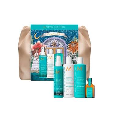 Imagem de Kit Moroccanoil Hydration Shampoo e Condicionador 250ml + All in One L