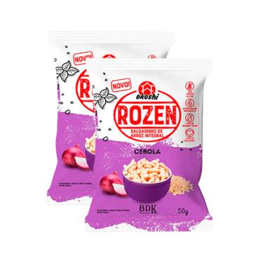 Imagem de Kit 2X: Salgadinho de Arroz Integral Rozen Cebola Okoshi 50g