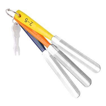 Imagem de RiToEasysports Arquivo de Porca de Aço Inoxidável, Ferramenta de Guitarra de Borda Cônica Dupla Face para Entalho, Kit de Arquivo de Porca para Reparo de Guitarra 3 Peças