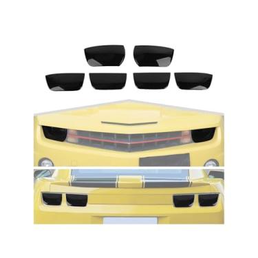Imagem de Amayum Kit de acabamento da tampa da lanterna traseira da cabeça frontal adequado para Chevy Camaro 2010-2023 Lâmpada traseira frontal kit de acessórios externos