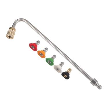 Imagem de Generic Varinha de extensão de lavadora de pressão com bicos de pulverização de arruela/lavadora externa para haste de extensão de lança para carro, motocicleta, bicicleta/durável em forma de j/1