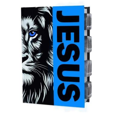 Imagem de Bíblia Sagrada Evangélica c/ Harpa Tamanho Grande com Abas Adesivas - 