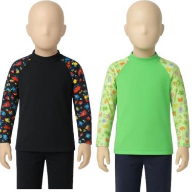 Imagem de KIT 2 Blusa Termica Infantil Básica WLS Modas Manga Longa Estampada Pr