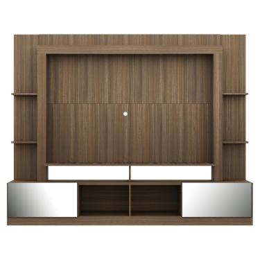 Imagem de Rack com Painel Tv 65 Portas com Espelho Oslo Madeirado