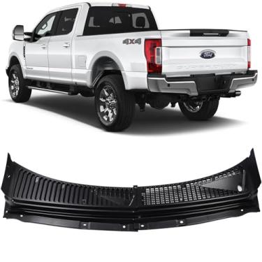 Imagem de MUCO Novo painel de capa de para-brisa frontal HC3Z-25022A68-AA compatível com Ford F250 F350 F450 F550 Super Duty 2017-2022 Painel de inserção frontal HC3Z-25022A69-AA Tampa do painel da capa do