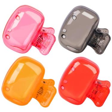 Imagem de Hxezoc Pacote Com 4 Capas Protetoras Para Cabeça De Escova Dentes Viagem, Estojo Protetor Portátil Plástico Clipe Uso Doméstico, Viagens, Banheiro, Escola, Camping, Negócios (Cinza, Vermelho, Laranj