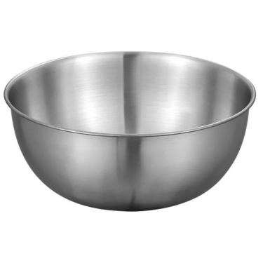 Imagem de Tigela Inox Bowl Bacia Cumbuca Preparo Receita Salada Fruta Multiuso Resistente Duravel Residencial Comercial