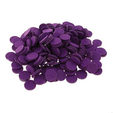 Imagem de barenx Medalhão difusor de perfume de óleo essencial de aromaterapia com 200 lotes de 21 mm refil para clipe de ventilação de carro para colar de purificador de ar pingente - várias cores - roxo