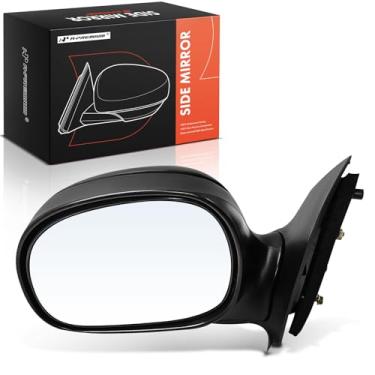 Imagem de A-Premium Espelho retrovisor manual do lado do motorista - compatível com Ford F-150 F150 2002-2003, F-150 Heritage 2004 - Espelho retrovisor externo externo preto dobrável manual não aquecido