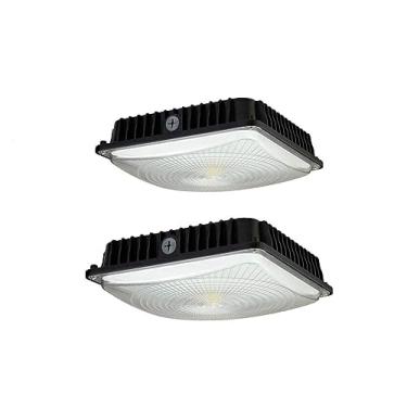Imagem de Lâmpada de teto CYLED 100W industrial impermeável à prova de explosão para varanda interna, estacionamento, pista de gasolina, estação de gasolina, equivalente a 450W HID / HPS 11000 Lm 5500K DLC, pacote com 2