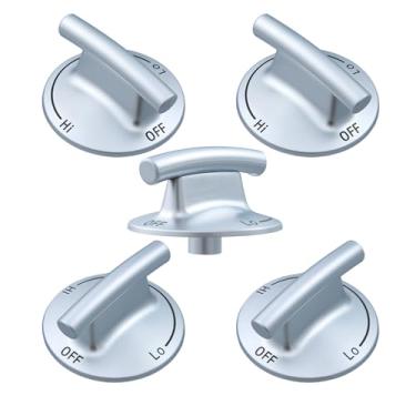 Imagem de 7733P415-60 74009554 Peças de substituição para maçanetas de fogão Jennair Maytag Kitchenaid KIP 5D01 JGC8536ADB JGC8430BDS Jenn-air Downdraft Cooktop Knob de controle de forno 5 peças