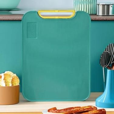 Imagem de Tabua de cozinha Tábua De Corte Antibacteriana À Prova De Mofo 35cm Com Suporte Em Pé Para Cozinha(Quadrado)