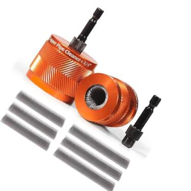 Imagem de FTVOGUE Limpador de Tubos de Cobre de Metal de 1/2 pol. 3/4 pol., Conjunto de Escova de Tubo de Liga de Alumínio de Aço Inoxidável Com Haste Hexagonal de 1/4 para Pintura Enferrujada