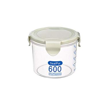 Imagem de Recipiente de Armazenamento Alimentos Jarro PP com Tampa Tanque Transparente Lata Hermética para Grãos Feijões Açúcar Café Caixa Secos Reutilizável Segura Grau Alimentar Impermeável à Umidade e Inseto
