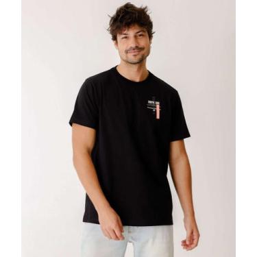 Imagem de Camiseta Masculina Estampa Frase Manga Curta MR-78010, Preto, GG