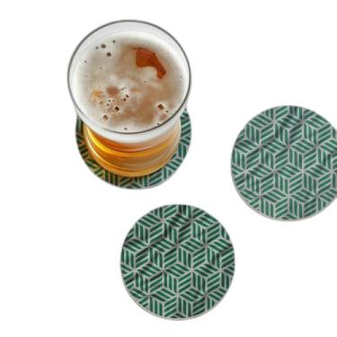 Imagem de Porta Copos Com Ilustração Personalizada Em Desenho Realista De Maquete De Tecido - Tamanho 10x10 cm