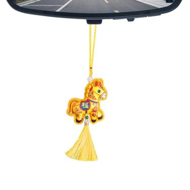 Imagem de Ano Do Cavalo Pingente,Decoração com Bordado Imitado - Pendente Mascote do Ano do Cavalo | para Decoradores de Casa Escritório Parede Jardim Quintal Estudo Quarto Carros