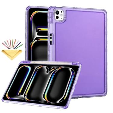 Imagem de UUcovers Capa para iPad Air de 13 polegadas M3/M2 (2025/2024) e iPad Pro de 13 polegadas M5 2025/M4 2024 e iPad Pro de 12,9 polegadas 6ª/5ª/4ª/3ª geração com suporte para lápis, amortecedor rígido