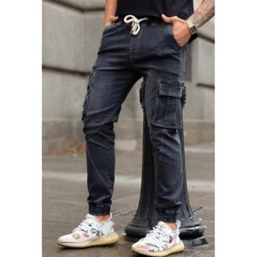 Imagem de Calça Jeans Jogger Cargo Skinny Punho Elástico Codi Jeans-Masculino