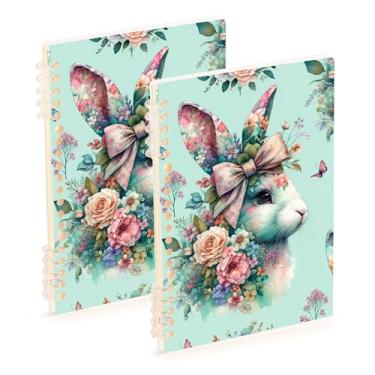 Imagem de Burbuja Cadernos com nome, papel pautado universitário A5 com 60 folhas, fichário para escritório, 2 unidades