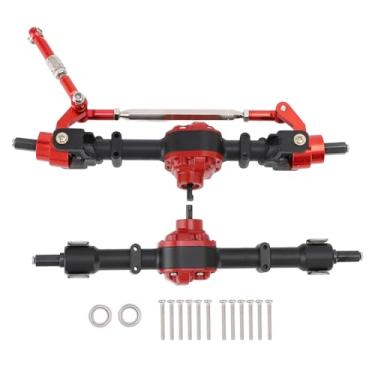 Imagem de RiToEasysports Eixo, Conjunto de Eixo Dianteiro e Traseiro de Metal RC para Carro D90 D91 D96 D99S MN90 MN96 MN99 MN99S FJ45 1/12 RC (BLACK)