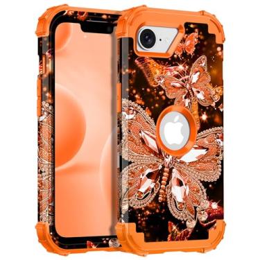 Imagem de Casetego Capa para iPhone 16e 2025, brilha no escuro, três camadas, resistente, à prova de choque, proteção total, PC rígido e resistente, capa amortecedora de TPU macio para Apple iPhone 16e de 6,1