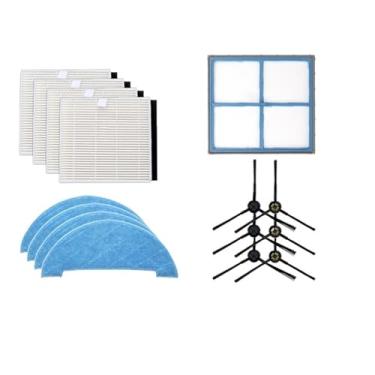 Imagem de Escova lateral + filtro HEPA + esfregão, compatível com iLife Chuwi V8/V8s Plus/X750/X800/X785/V80 Max - Acessórios para aspirador robô(SET 5)