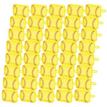 Imagem de Drcowu Pacote com 40 bolsas de maquiagem de PVC transparente de softball, bolsa cosmética, à prova d'água, pequenas bolsas de viagem com zíper para homens e mulheres, bolsas essenciais de viagem de