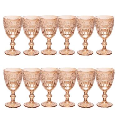 Imagem de Jogo 12 Taça De Cristal Ecológico Para água E Suco Mauve 320ml âmbar Wolff