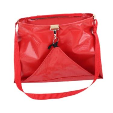 Imagem de Dualoai Saco de armazenamento externo para colheita de vegetais, ideal para capinar e colher ervas daninhas em fazendas e pomares, Vermelho