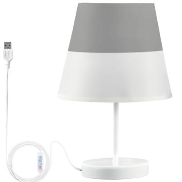 Imagem de TSENQUE Candeeiros de mesa personalizados com estampa floral bonito USB luminária de cabeceira LED regulável lâmpadas decorativas para quarto de crianças, vista superior, bandeira, orgulho assexuado