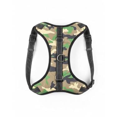 Imagem de Peitoral Para Cães de Médio e Grande Porte Estampada(Camuflado Verde,M)